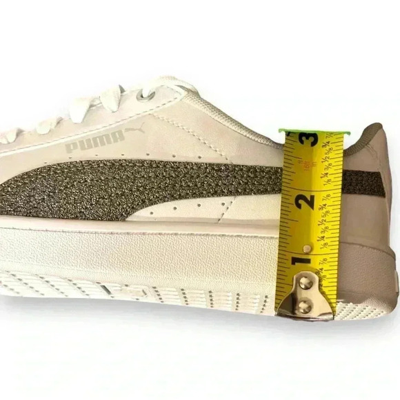 NWT Puma VIKKY V2 METALLIC SHOES With Box White and Silver Women’s size 7.5 - Picture 9 of 10